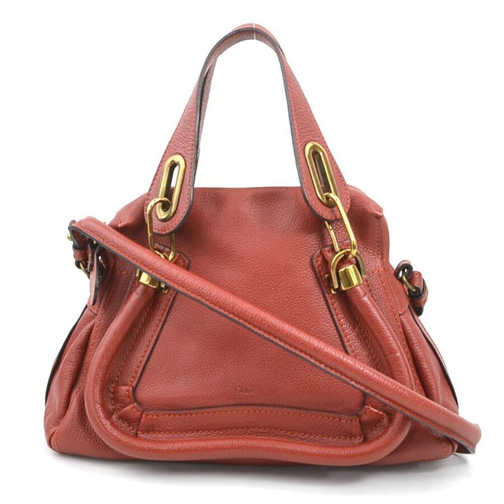 Chloe Paraty Leather Shoulder Bag Red